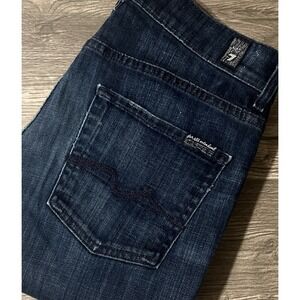 7 For All Mankind Women's Vintage Mid Rise Bootcut Dark Wash Jeans SZ 27 (28x33)
